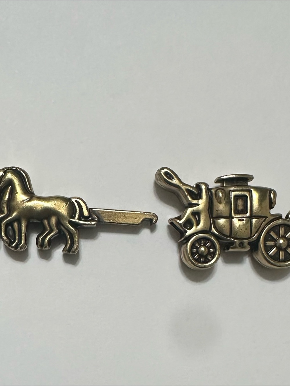 Coach Brass-Tone Horse & Carriage Valet Key Ring - Picture 6 of 6